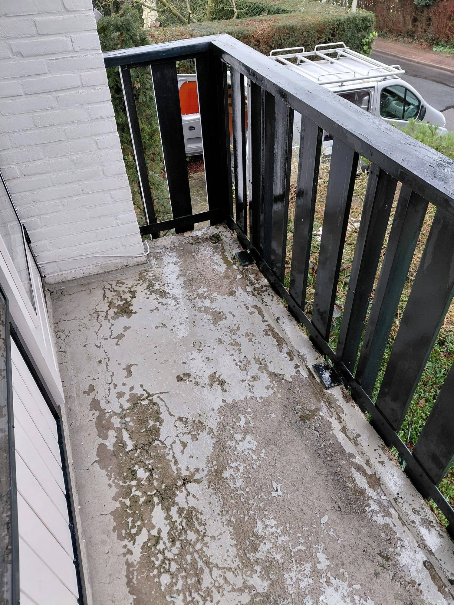 Balkon reiniging voor